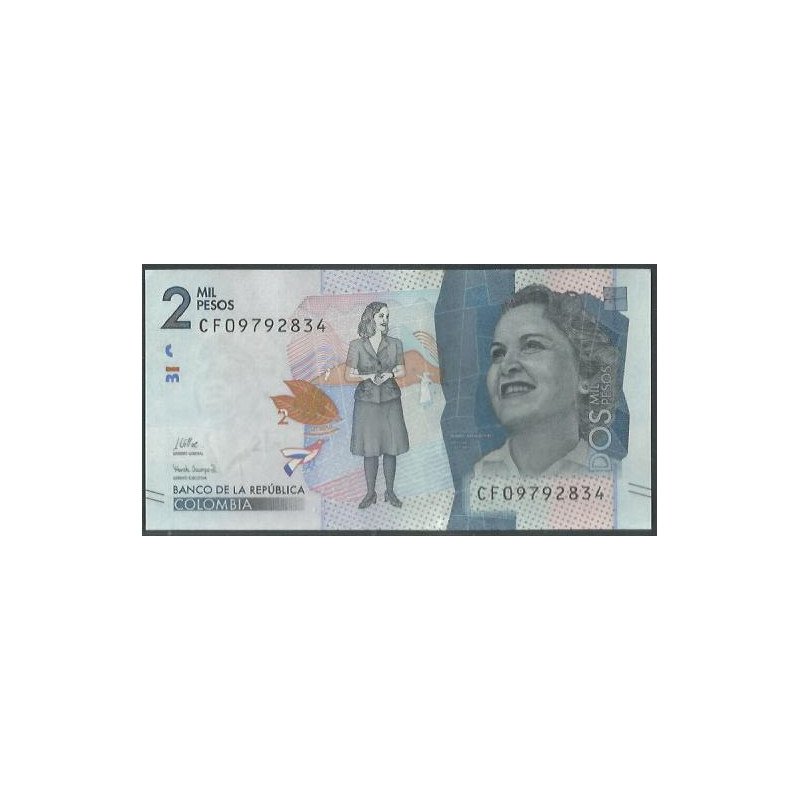 Billete de 2.000 Pesos 25 Oct 2022 Serie CF BGWNF2-
