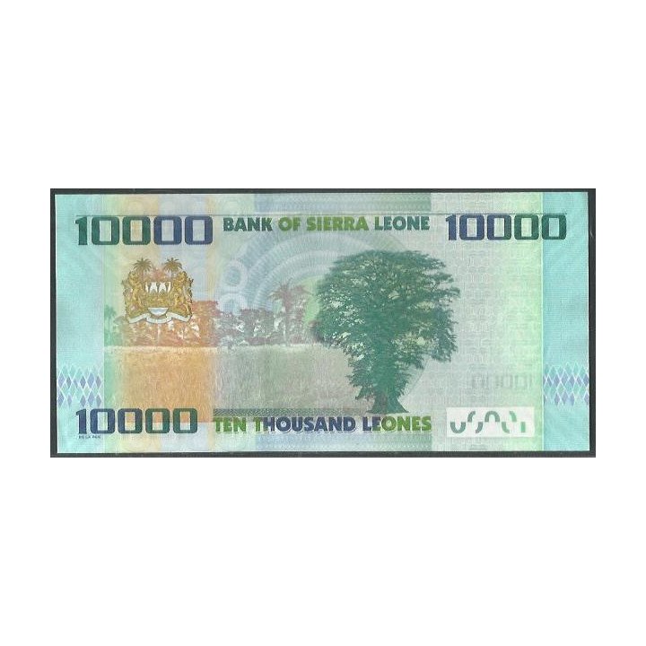 Sierra Leona 10.000 Leones 27 Abr 2021 P33f reverso