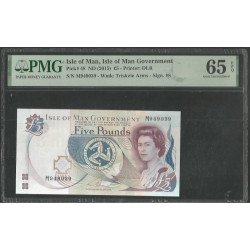 Isla de Man, 5 Pounds ND2015 Firma M. Couch P48