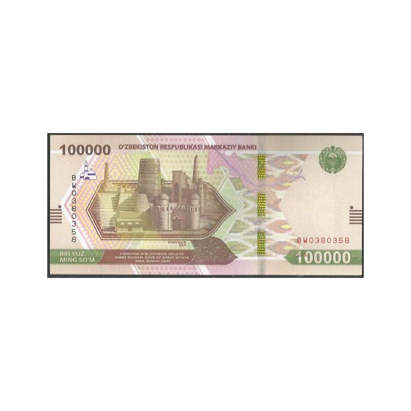 Uzbequistan, 100.000 Sum 2021 P92
