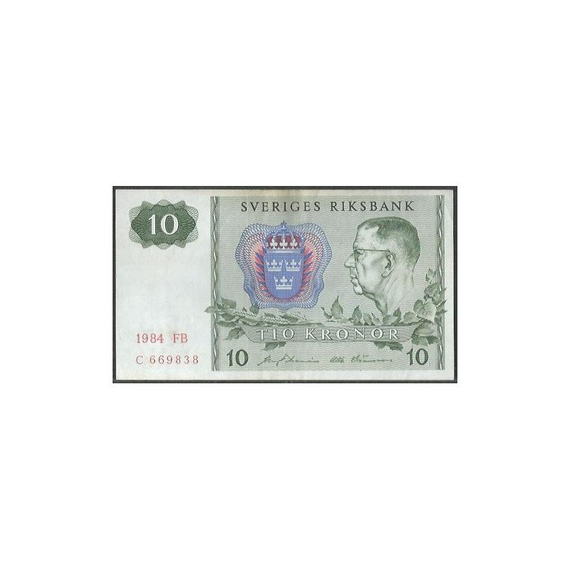 Suecia, 10 Kronor 1984 P52e