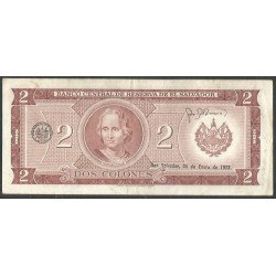 El Salvador, 2 Colones 24 Jun 1976 P124