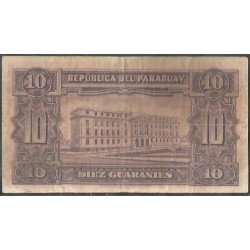 Paraguay, 10 Guaranies L1952 Serie A P187a