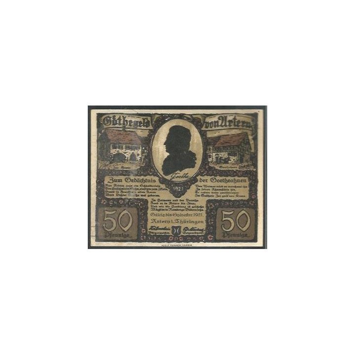 Alemania - Artern 50 Pfennig Oct 1923 Serie X 6