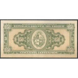 Uruguay, 50 Centesimos L1939 Serie H P34