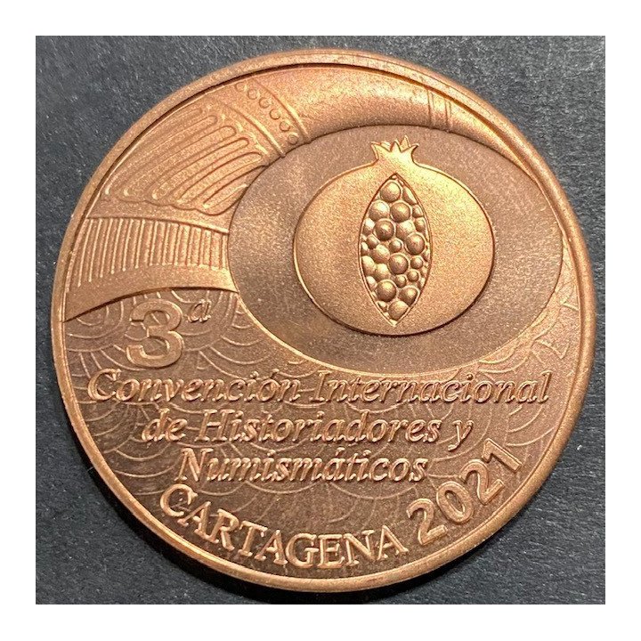 Cartagena 2021 3° Convencion int. de Historiadores Numismaticos Cobre reverso
