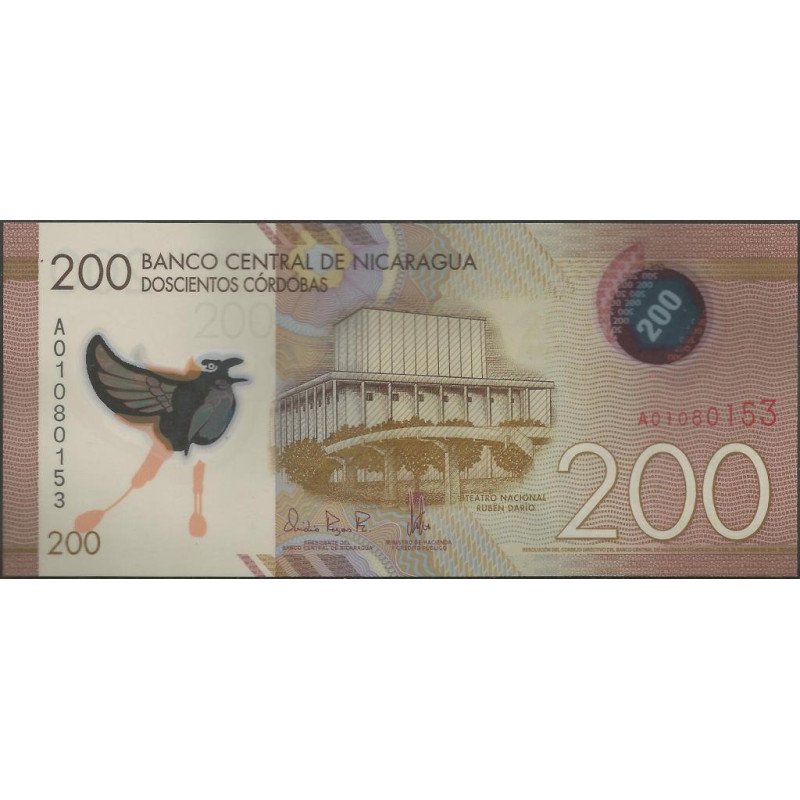 Nicaragua, 200 Cordobas 26 Mar 2014 P213