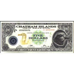 Islas Chatham, 5 Dollars 2001