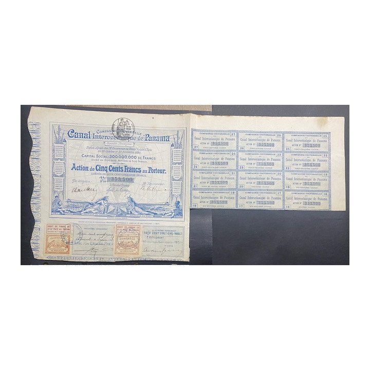 Canal Interoceanique de Panama 500 Francs 29 Nov 1880