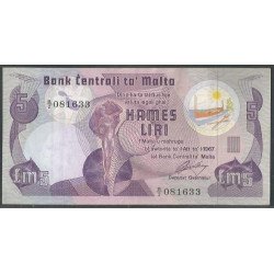 Malta, 5 Liras L1967 (79) P35a