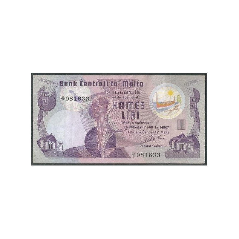 Malta, 5 Liras L1967 (79) P35a