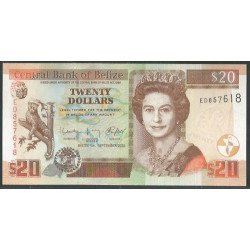 Belize, 20 Dollars 1 Sep...