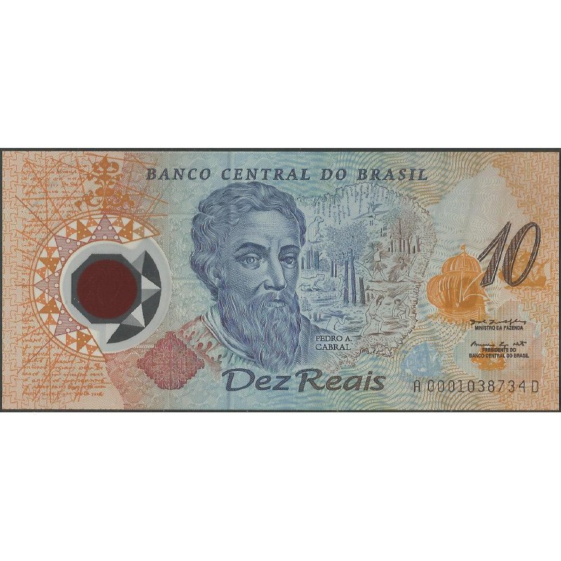 Brasil, 10 Reales ND2000 P248a En carpeta