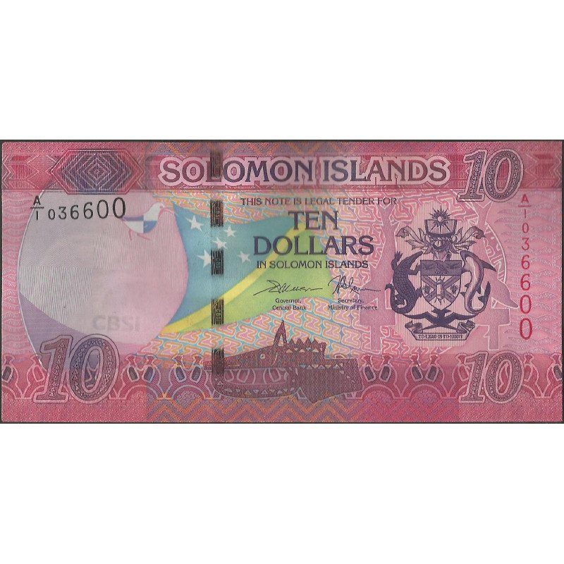 Islas Solomon, 10 Dollars ND2017 P33