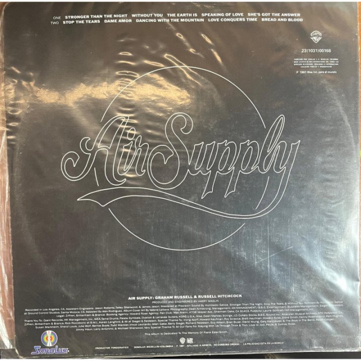 Air Supply - The Earth Is... reverso