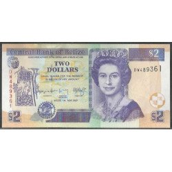 Belize, 2 Dollars 1 May...