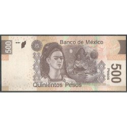 Mexico, 500 Pesos 1 Ago 2017 Serie BM P126LM