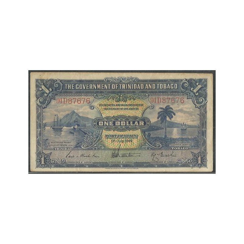 Trinidad y Tobago, 1 Dollar 1 Jul 1949 P5e