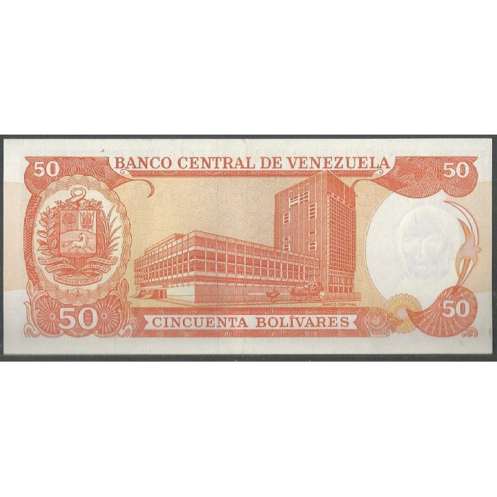 Venezuela 50 Bolivares 5 Jun 1995 R 8 Dig P65e reverso