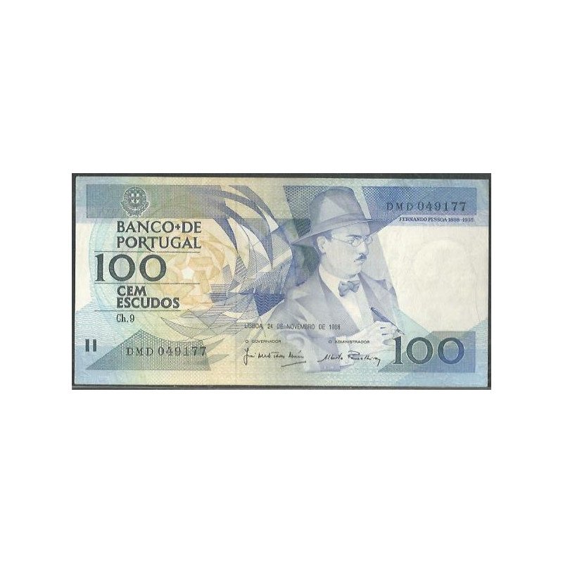 Portugal, 100 Escudos 24 Nov 1988 P179f