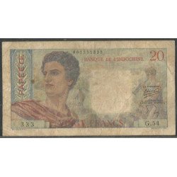 Tahiti, 20 Francs ND1954-8...