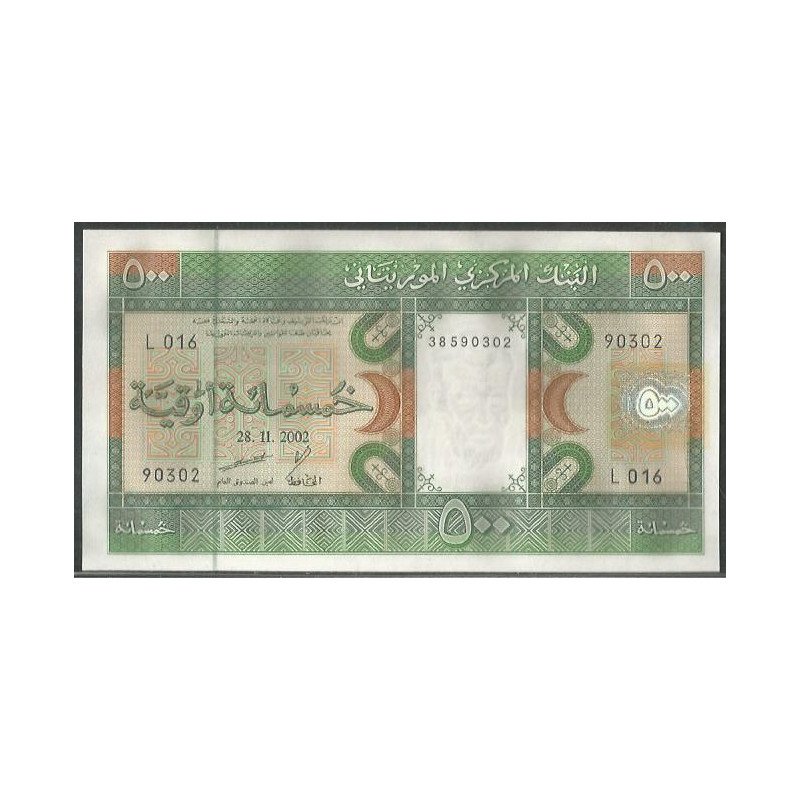 Mauritania, 500 Ouguiya 28 Nov 2002 P8c