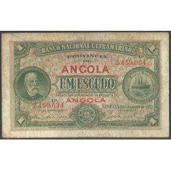 Angola 1 Escudo 1 Ene 1921 P55