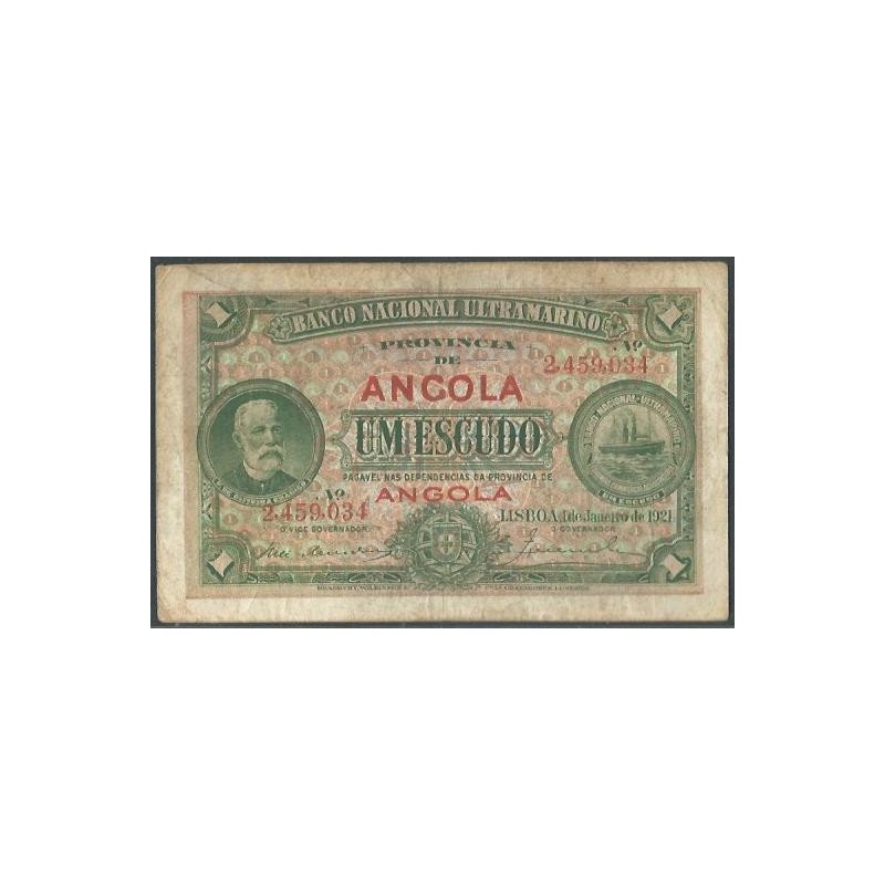 Angola 1 Escudo 1 Ene 1921 P55