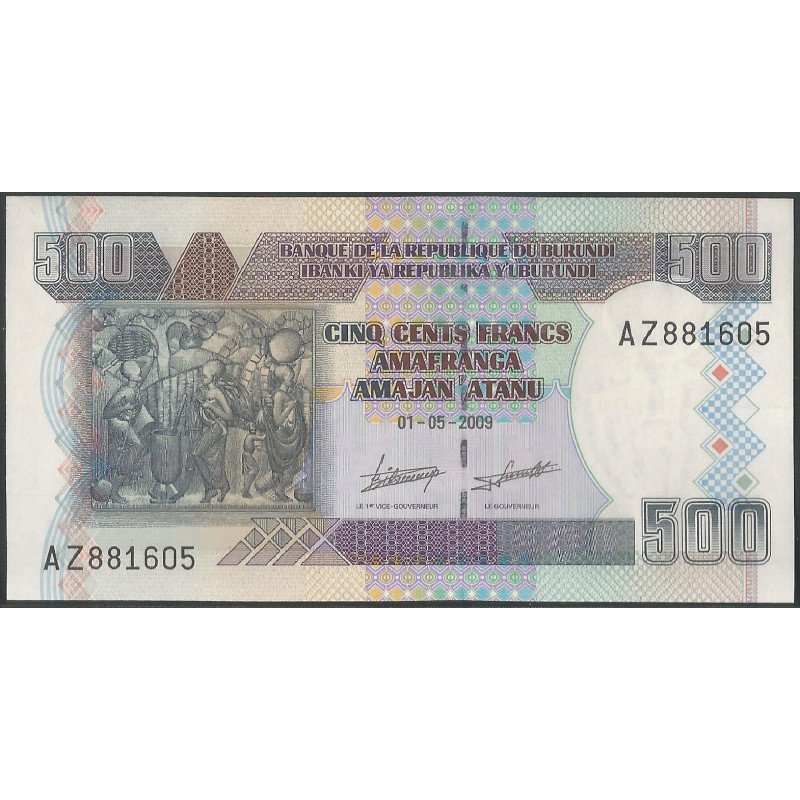 Burundi, 500 Francs 1 May 2009 P38e