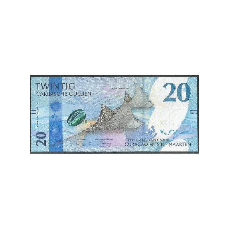 Curacao & Sint Marteen, 20 Gulden 31 Mar 2025 P2