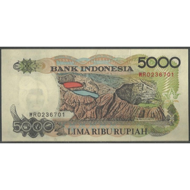 Indonesia 5.000 Rupias 1992 (99) P130h reverso