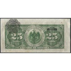 Mexico - El Estado de Sonora, 25 Centavos 1 Ene 1915 Serie H Ps1069