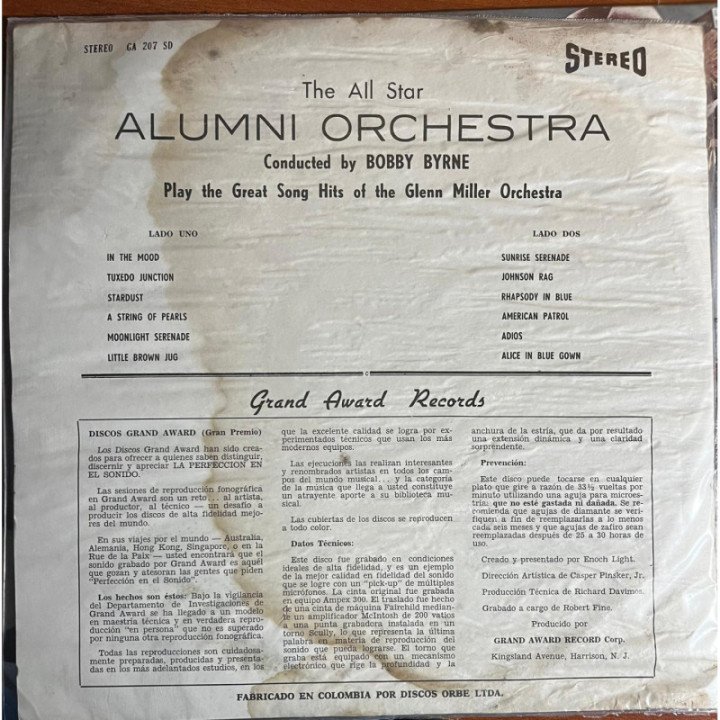 Glen Miller Orchestra - Great New Songs Hits reverso