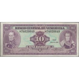 Venezuela 10 Bolivares 31 May 1990 H 8 Dig P61b