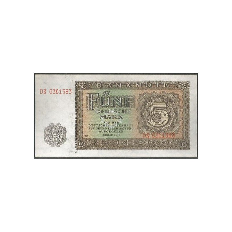 Alemania Democratica, 5 Mark 1948 P11a