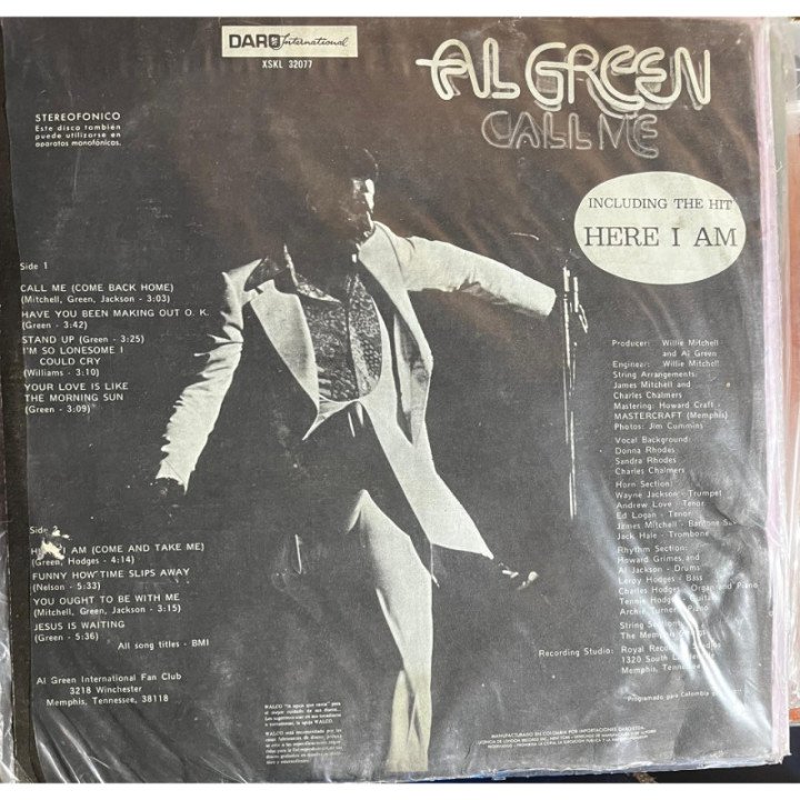 Al Green - Call me reverso