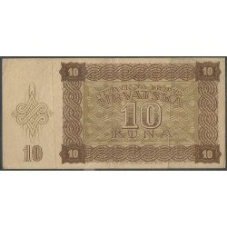 Croacia, 10 Kuna 30 Ago 1941 P5b