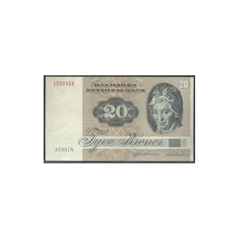 Dinamarca, 20 Kroner 1980 P49b