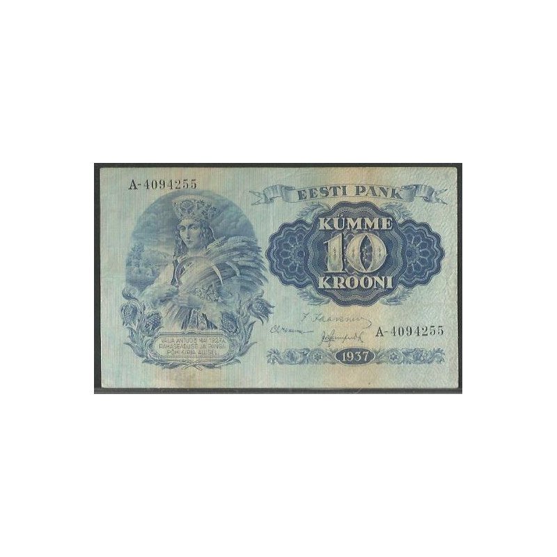 Estonia, 10 Krooni 1937 P63a