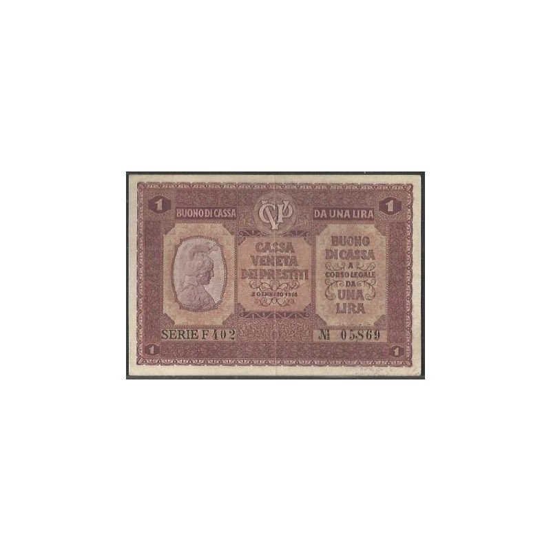 Italia - Casa Veneta di Prestiti, 1 Lire 2 Ene 1916 PM4