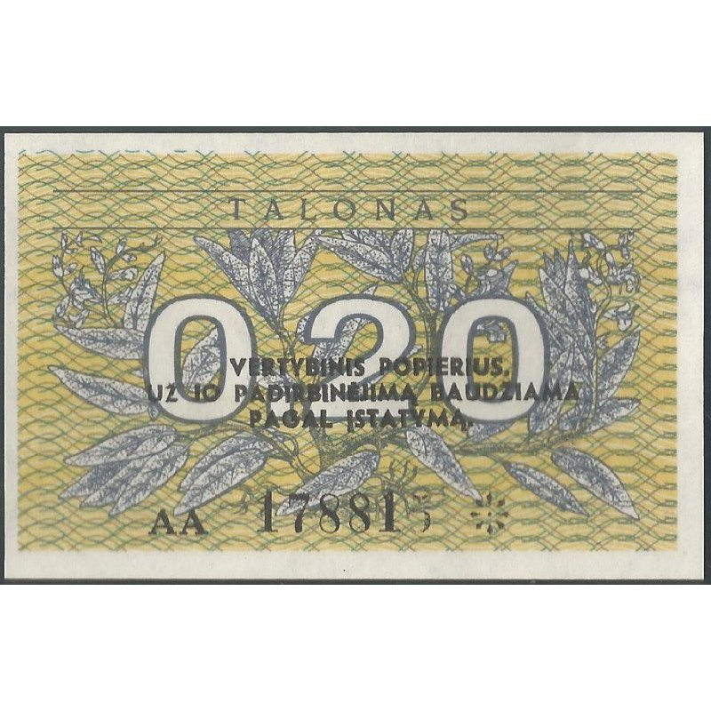 Lituania, 0,2 Talona 1991 P30