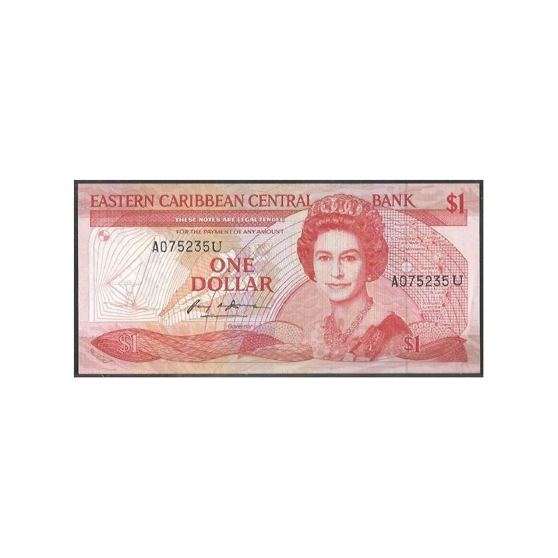 Anguilla, 1 Dollar ND1988-9 P21U