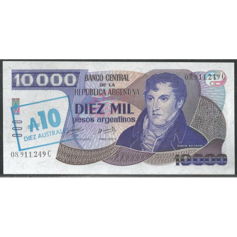 Argentina, 10 Australes ND1985 Serie C P322d