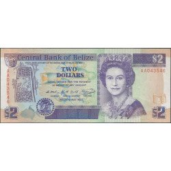 Belize, 2 Dollars 1 May...