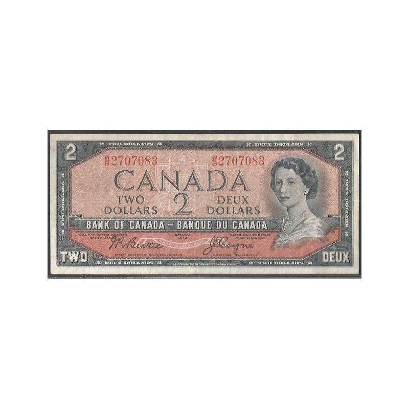 Canada, 2 Dollars 1954 (1955-61) P76a