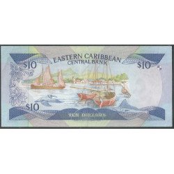 Santa Lucia, 10 Dollars ND1985-93 P23l1