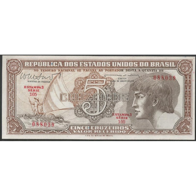 Brasil, 5 Cruzeiros ND1961-2 P166b
