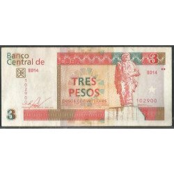 Cuba, 3 Pesos Convertibles 2016 PFX47c