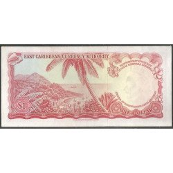 Estados del Caribe Oriental, 1 Dollar ND1965 Firma 9 P13f