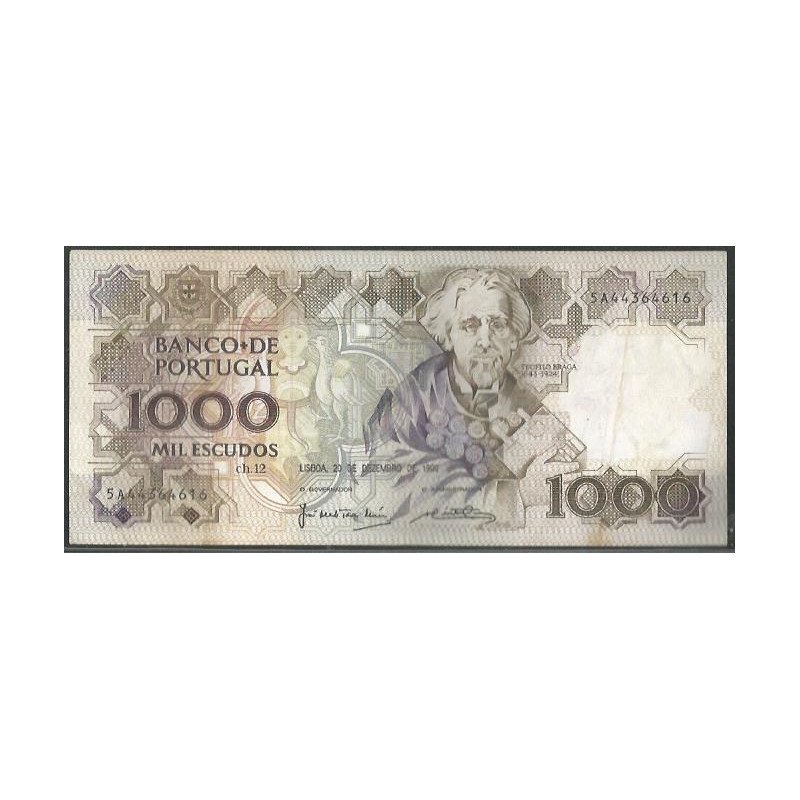 Portugal, 1.000 Escudos 20 Dic 1990 P181h